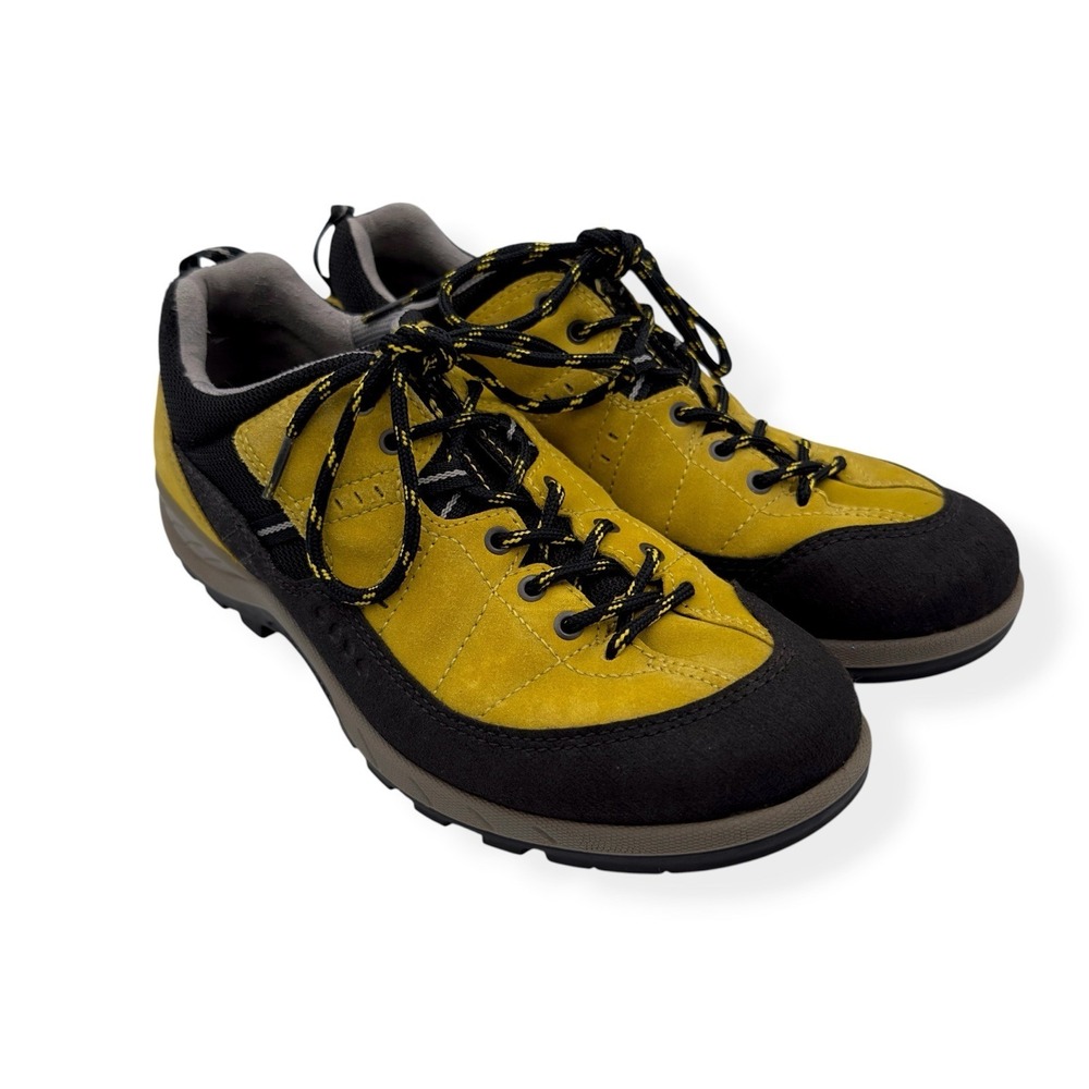 Ecco Yura Receptor Shoes Womens 9.5 US / 40 EU Yellow Black Leather Hiking Trail - Picture 2 of 14